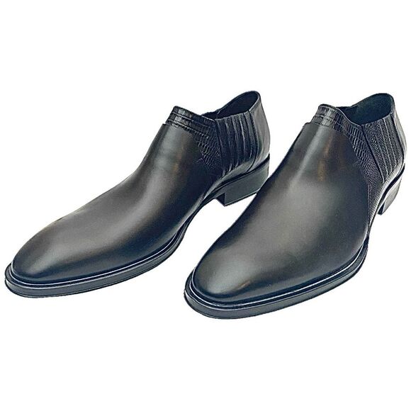 Jo Ghost Men’s Leather Ankle Boots – Black Bootie Style – EU 43.5 / US 10.5 main image 9
